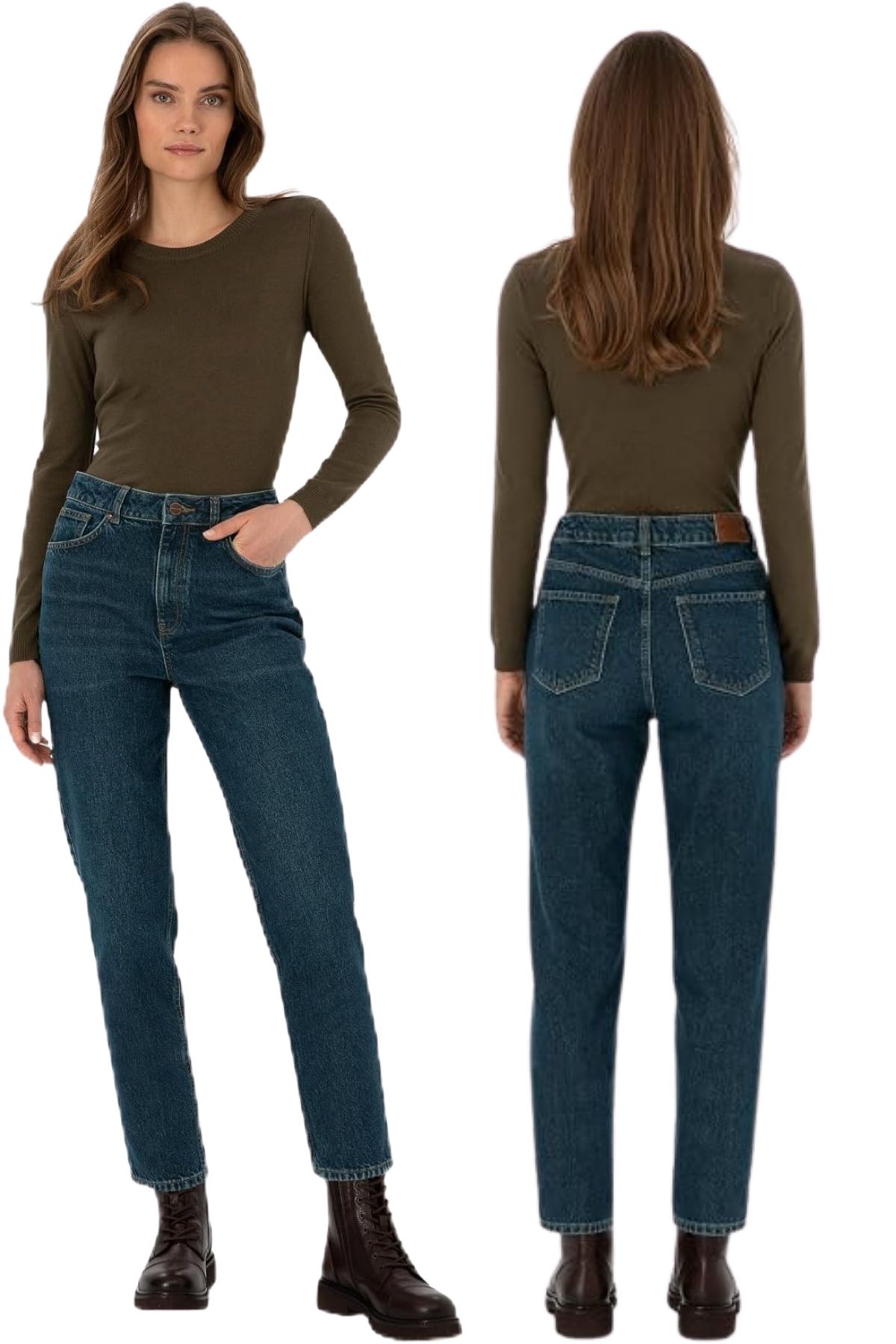 Pierre Cardin Kadın Koyu İndigo Pantolon (Jean) 50308396-VR089