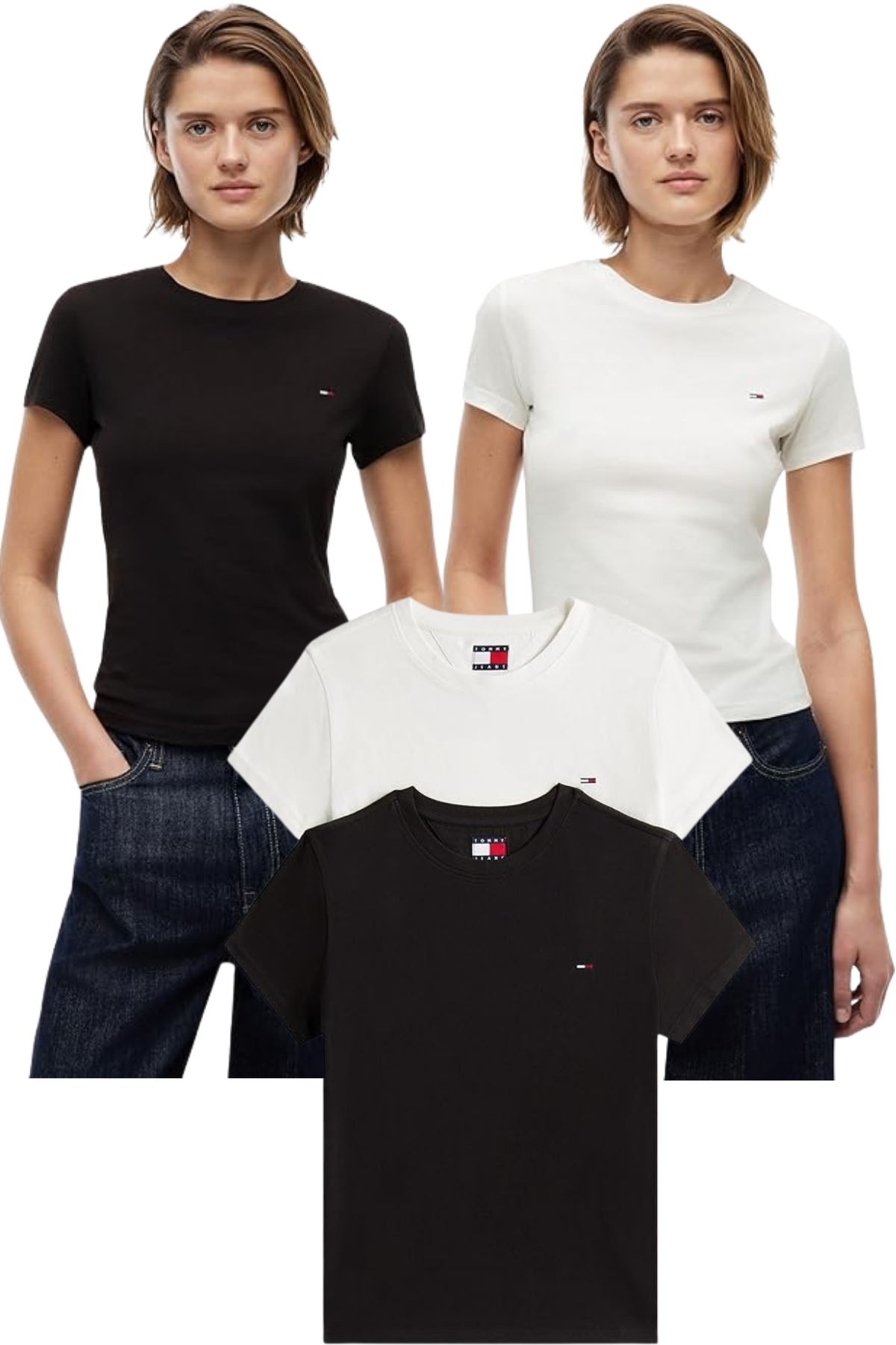 Tommy Jeans TJW 2PACK C-NECK TEE 2 adet T-shirt Kadın 