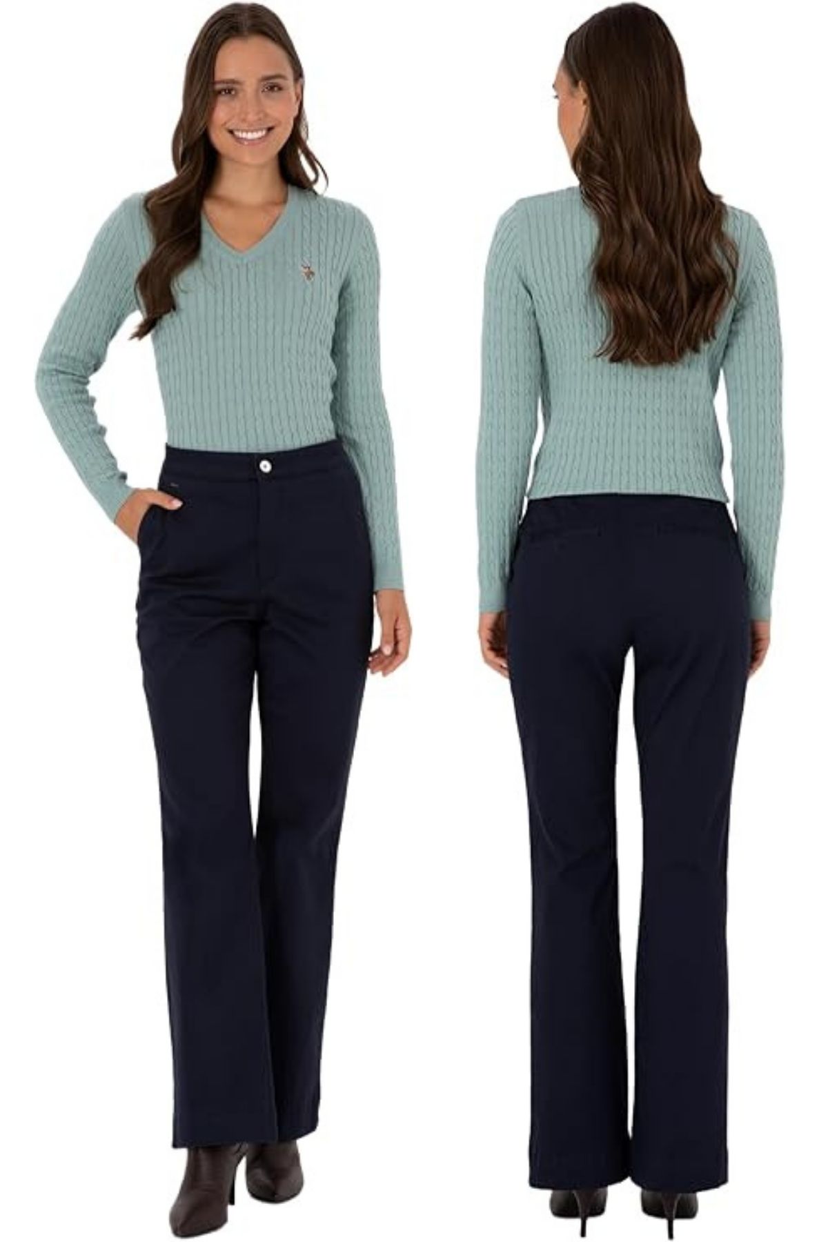 U.S. POLO ASSN. Kadın Lacivert Pantolon (Kanvas-Chino) 50316912-VR033