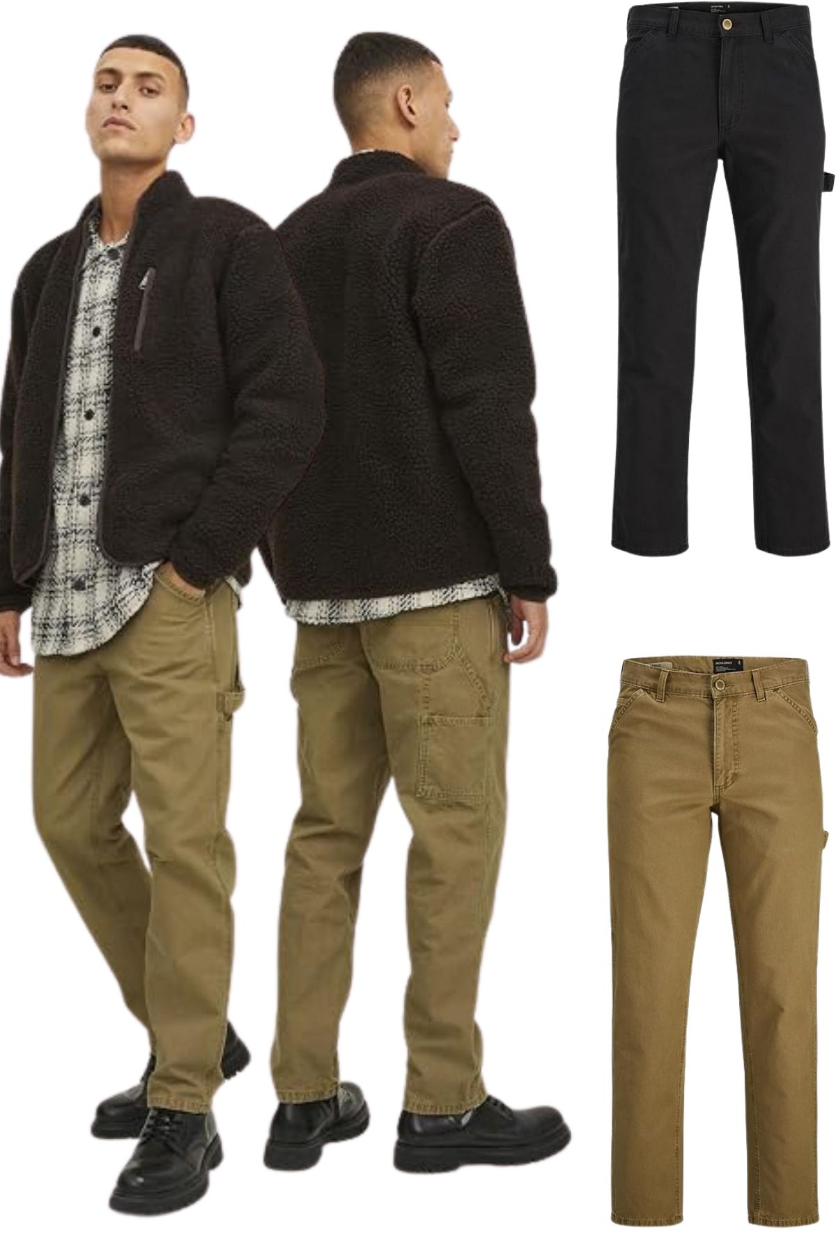 JACK & JONES JPSTKANE JJWASHED CARPENTER DEK LN Pantolon Erkek