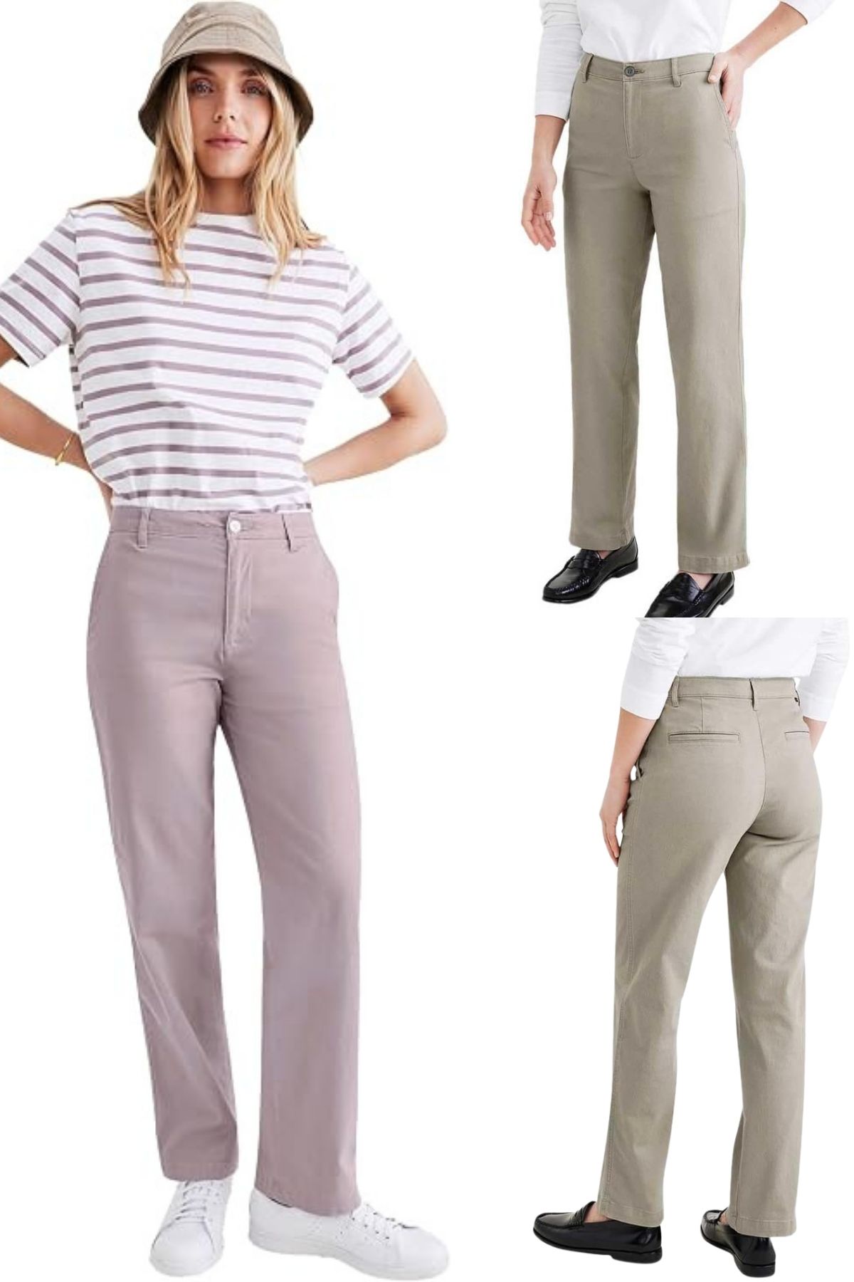Dockers Original Khaki High Straight Fit Pantolon Klasik Pantolon Kadın