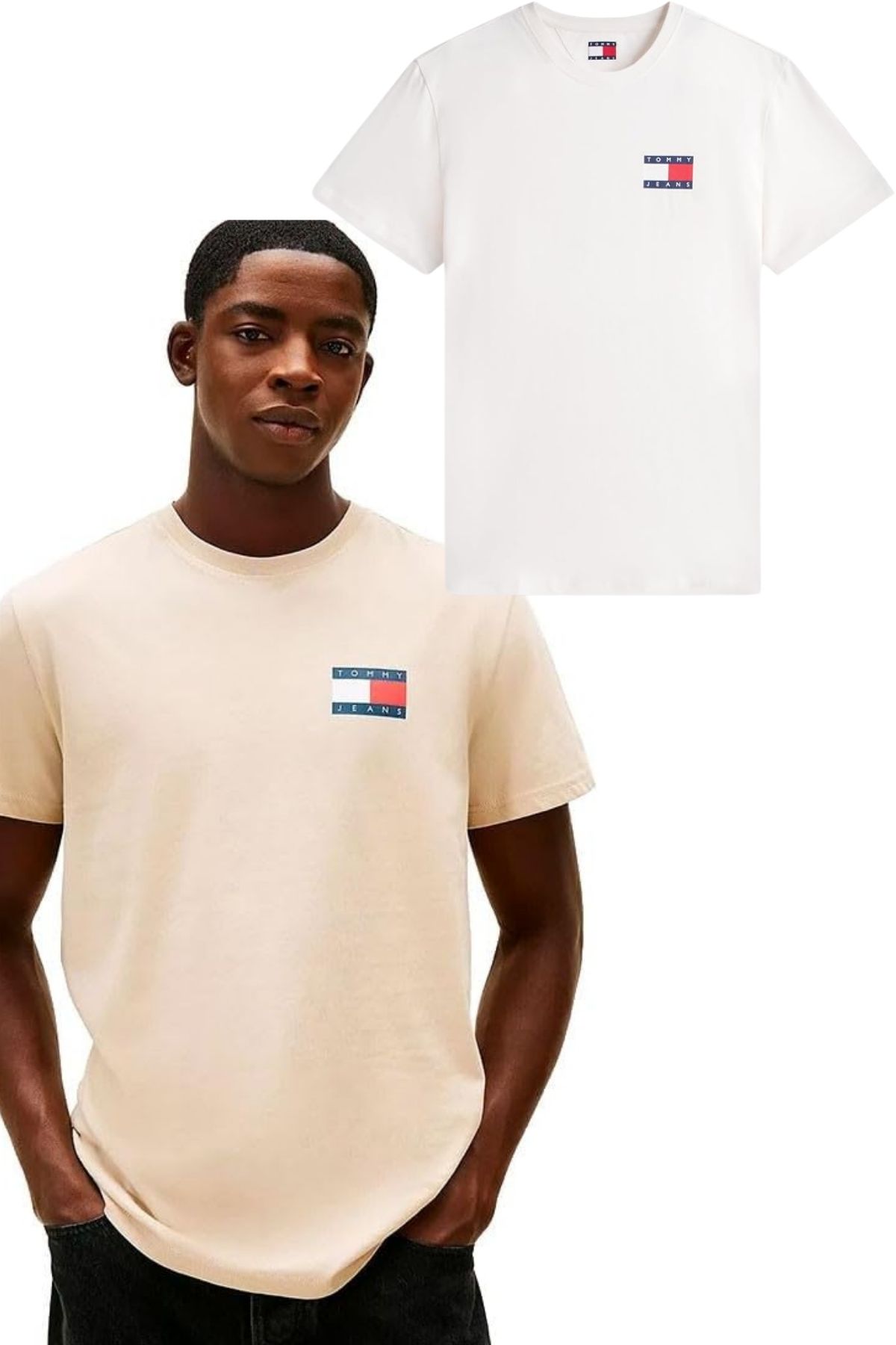 Tommy Hilfiger TJM SLIM ESSENTIAL FLAG TEE EXT T-shirt Erkek