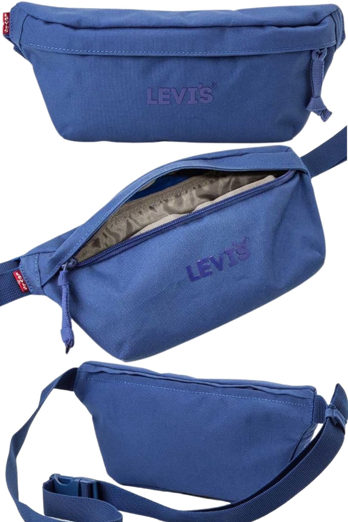 Levi's Unisex SMALL Banana Sling Headline Logo, Kraliyet Mavisi