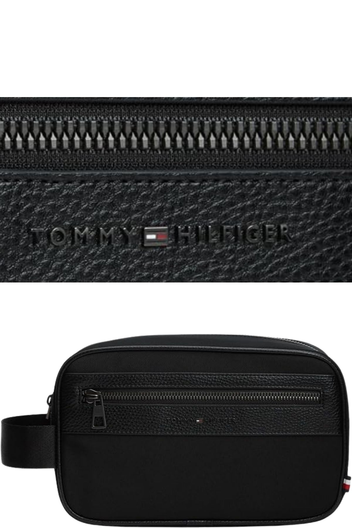 Tommy Hilfiger TH REPREVE WASHBAG Erkek Makyaj Çantası Black OS