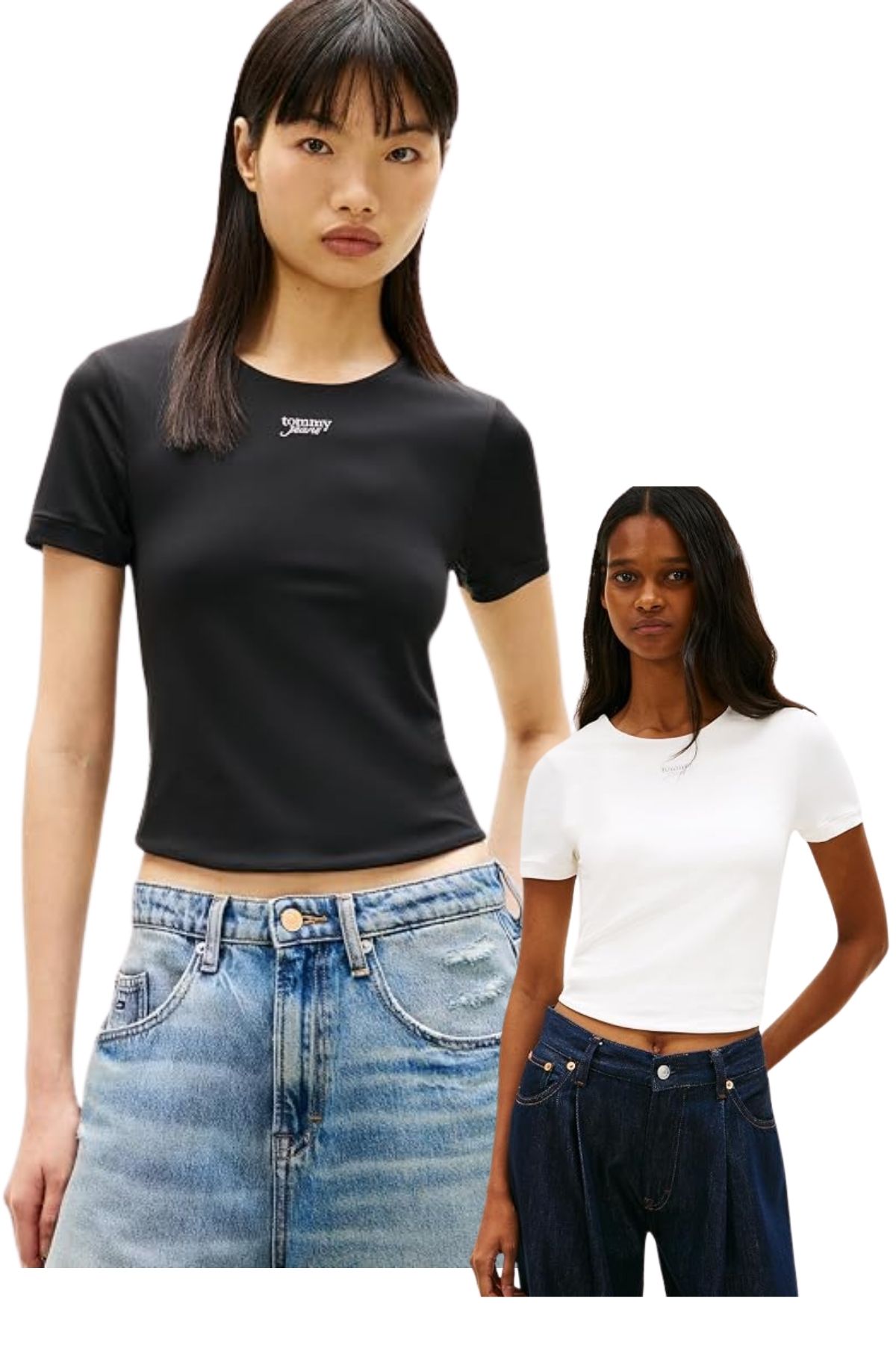 Tommy Hilfiger TJW SLIM SH SILVER SCRIPT TEE T-shirt Kadın