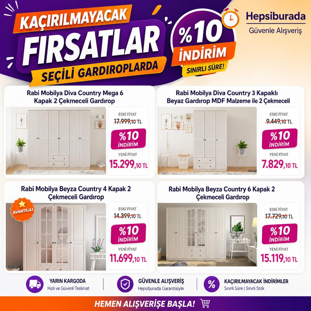 SEÇİLİ GARDIROPLARDA FIRSATLAR!