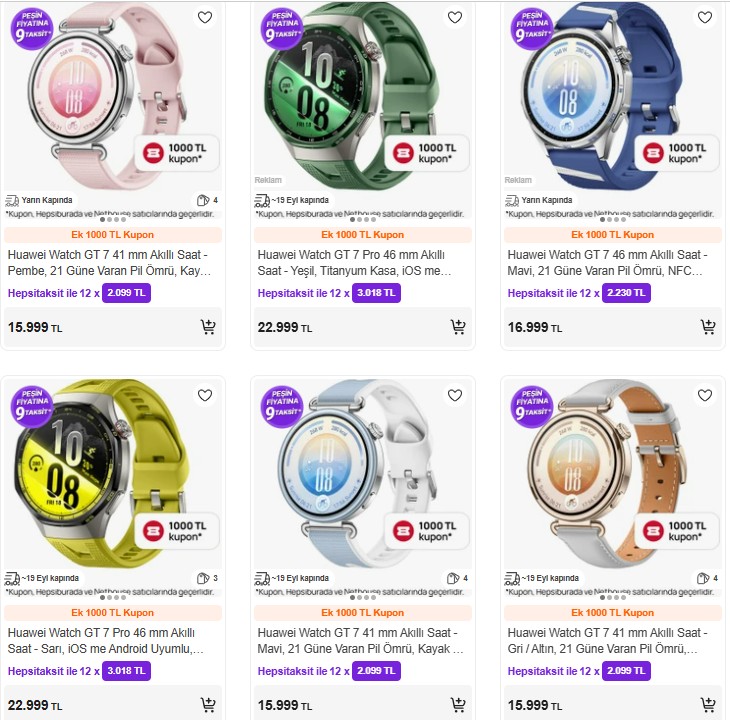  HUAWEI GT7 SERİSİNDE "GT1500" KODUNA ÖZEL  1.500 TL İNDİRİM FIRSATI!