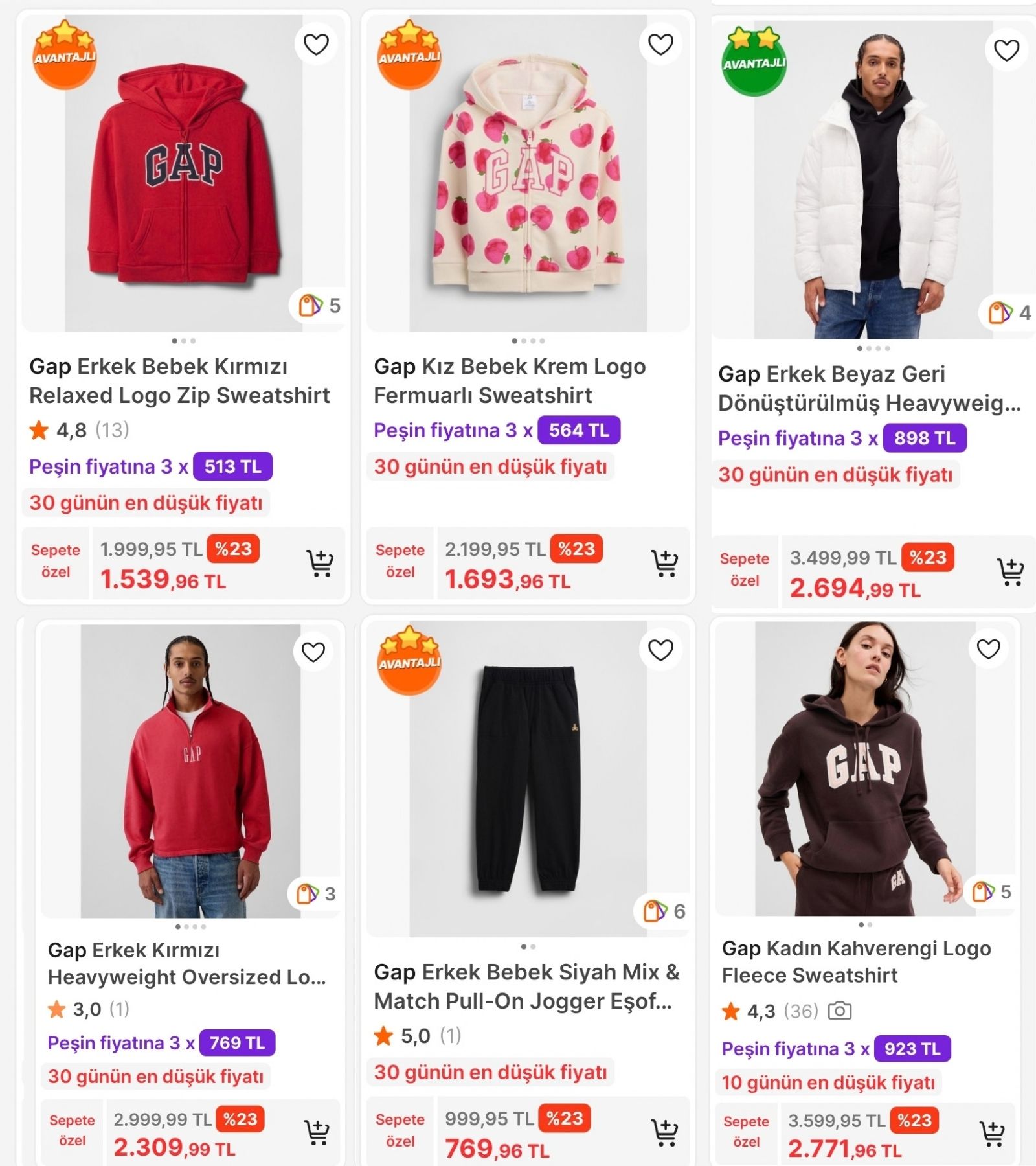 GAP'TA TÜM ÜRÜNLERDE NET %23 İNDİRİM FIRSATI! 