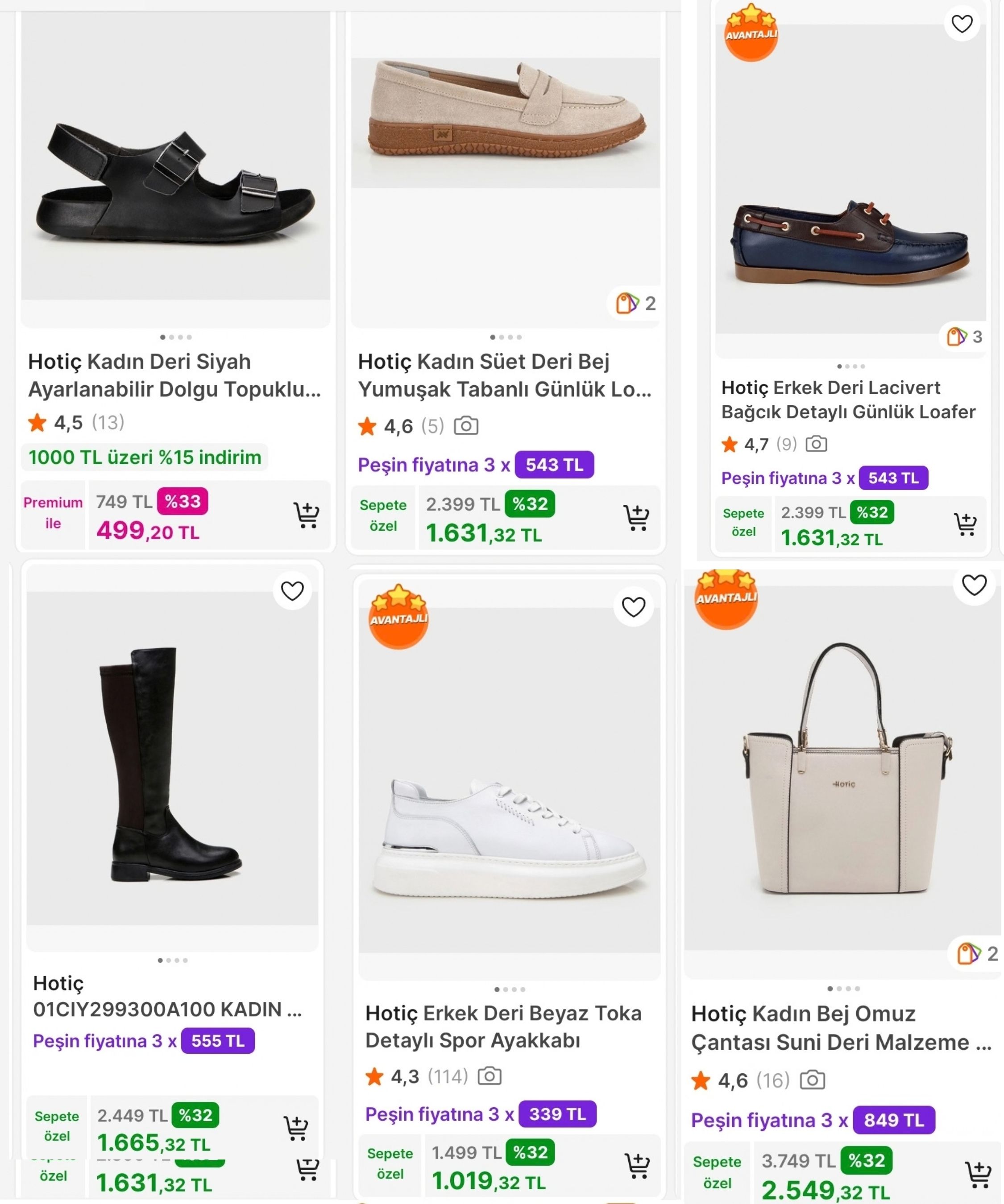 HOTİÇ SEPETTE %20 İNDİRİME EK 1000TL'YE %15 İNDİRİM FIRSATI