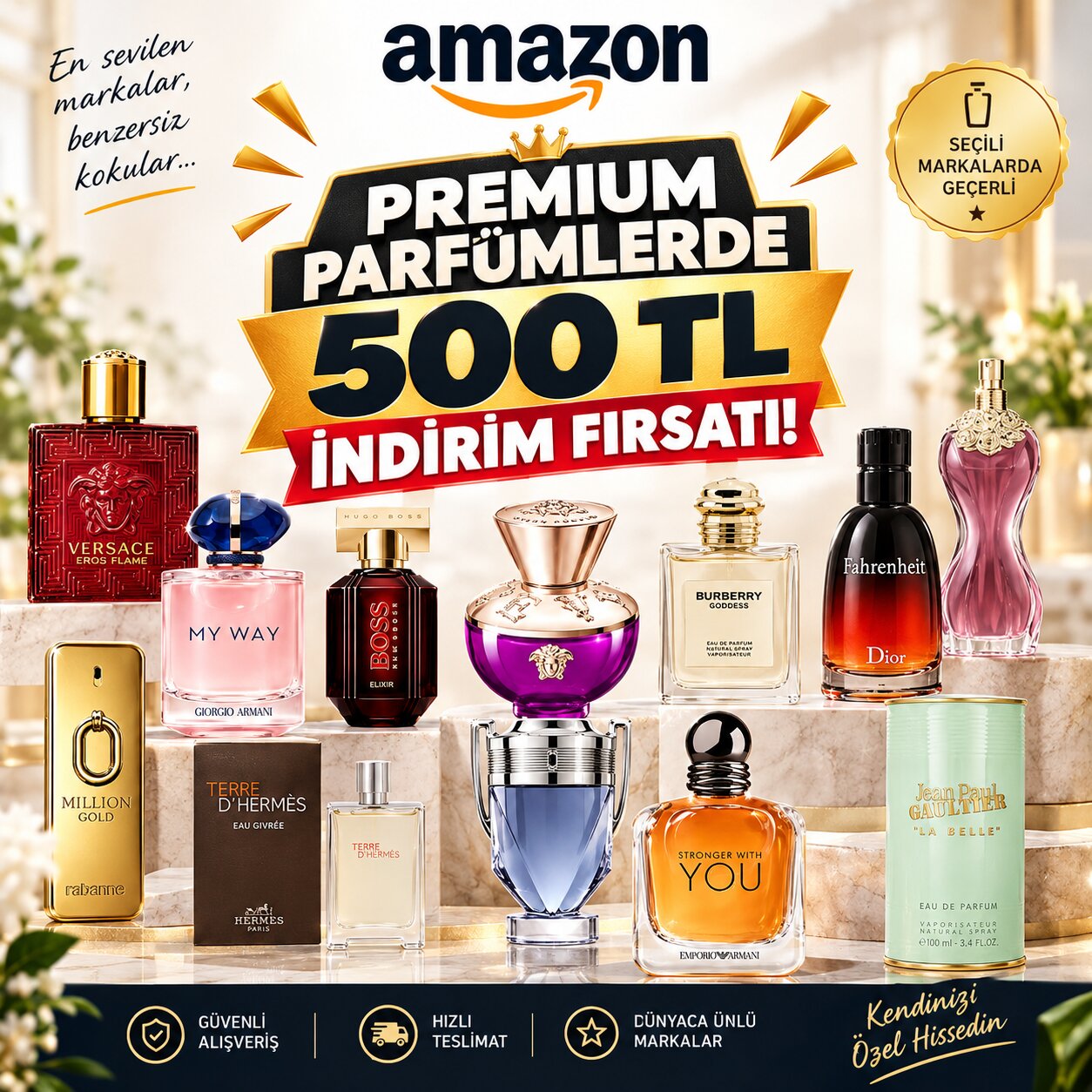 AMAZON'DA PARFÜMLERDE 500TL İNDİRİM FIRSATI!