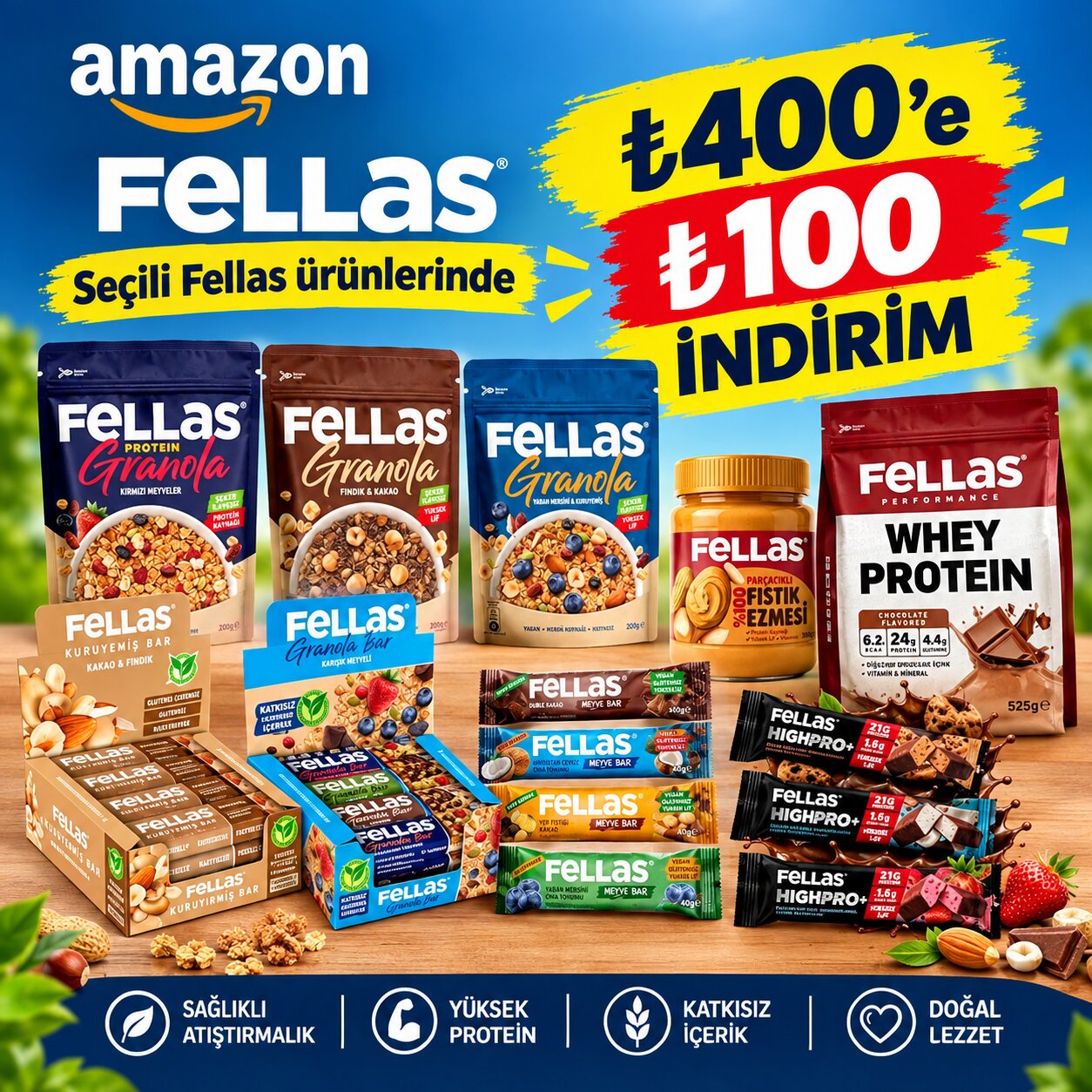 SEÇİLİ FELLAS ÜRÜNLERİNDE 400TL'YE 100TL İNDİRİM FIRSATI!