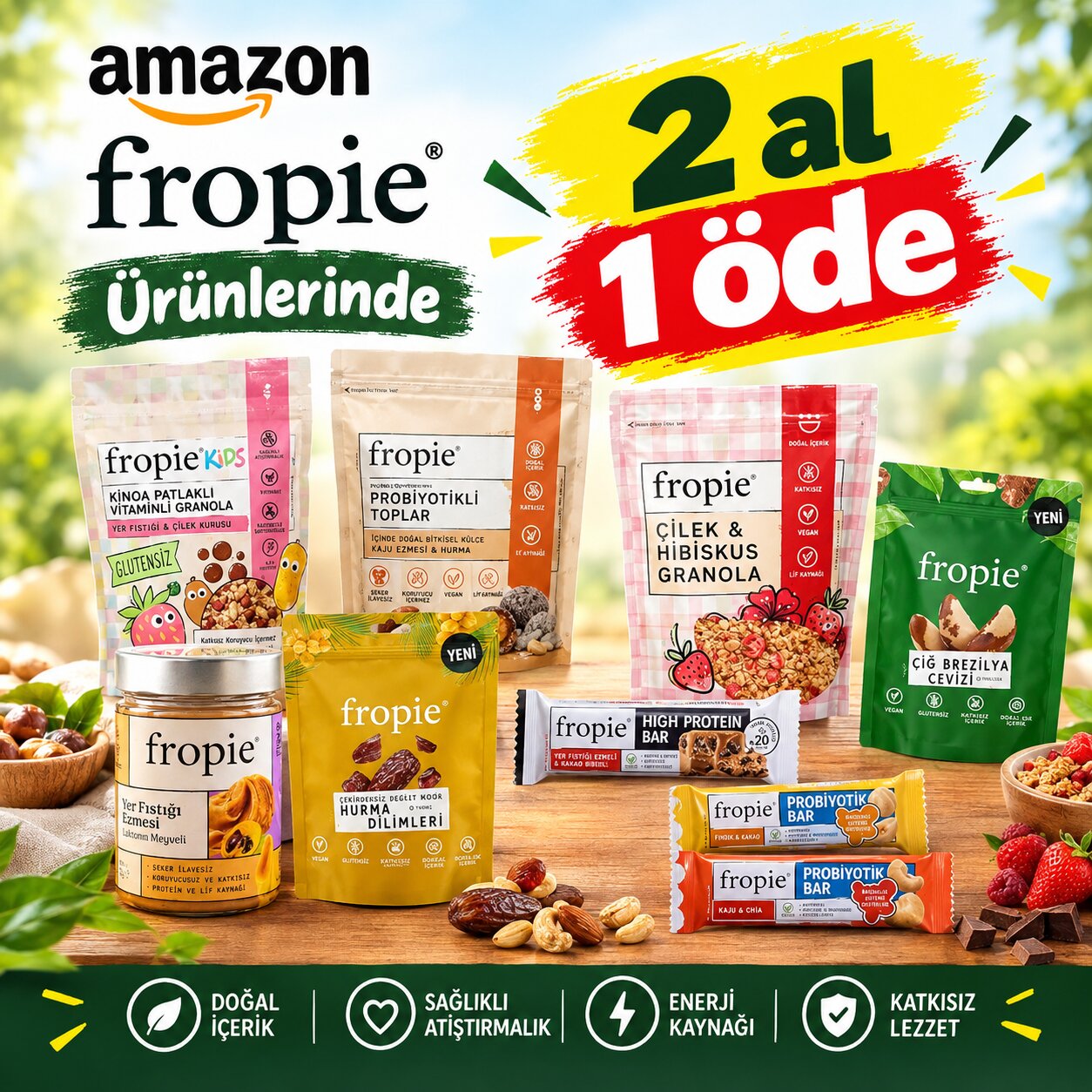 FROPİE ÜRÜNLERİNDE 2 AL 1 ÖDE FIRSATINA EK SEPETTE %25 İNDİRİM  FIRSATI!