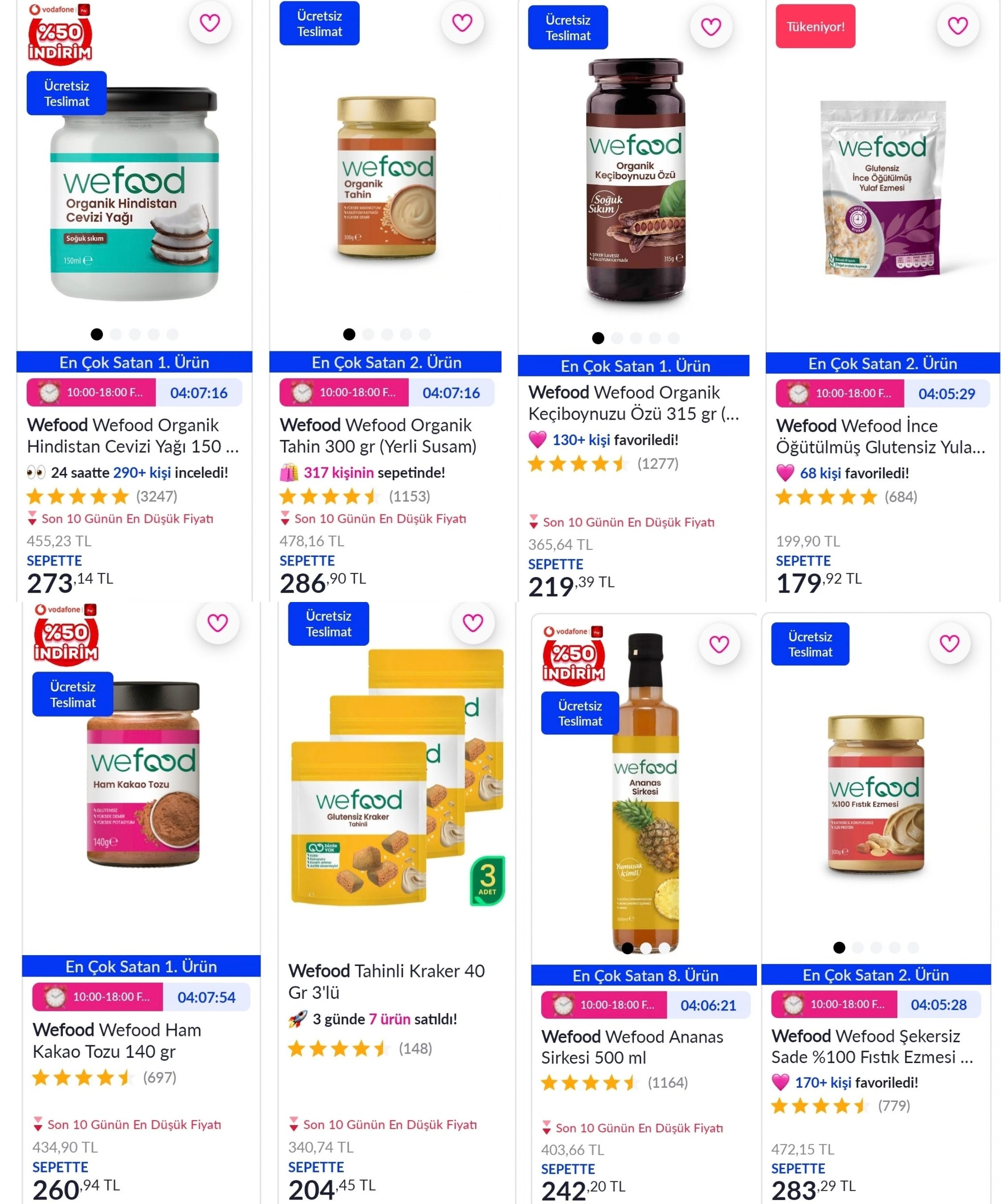 WEFOOD'A ÖZEL %50 İNDİRİME EK 1000TL'YE 300TL İNDİRİM FIRSATI!