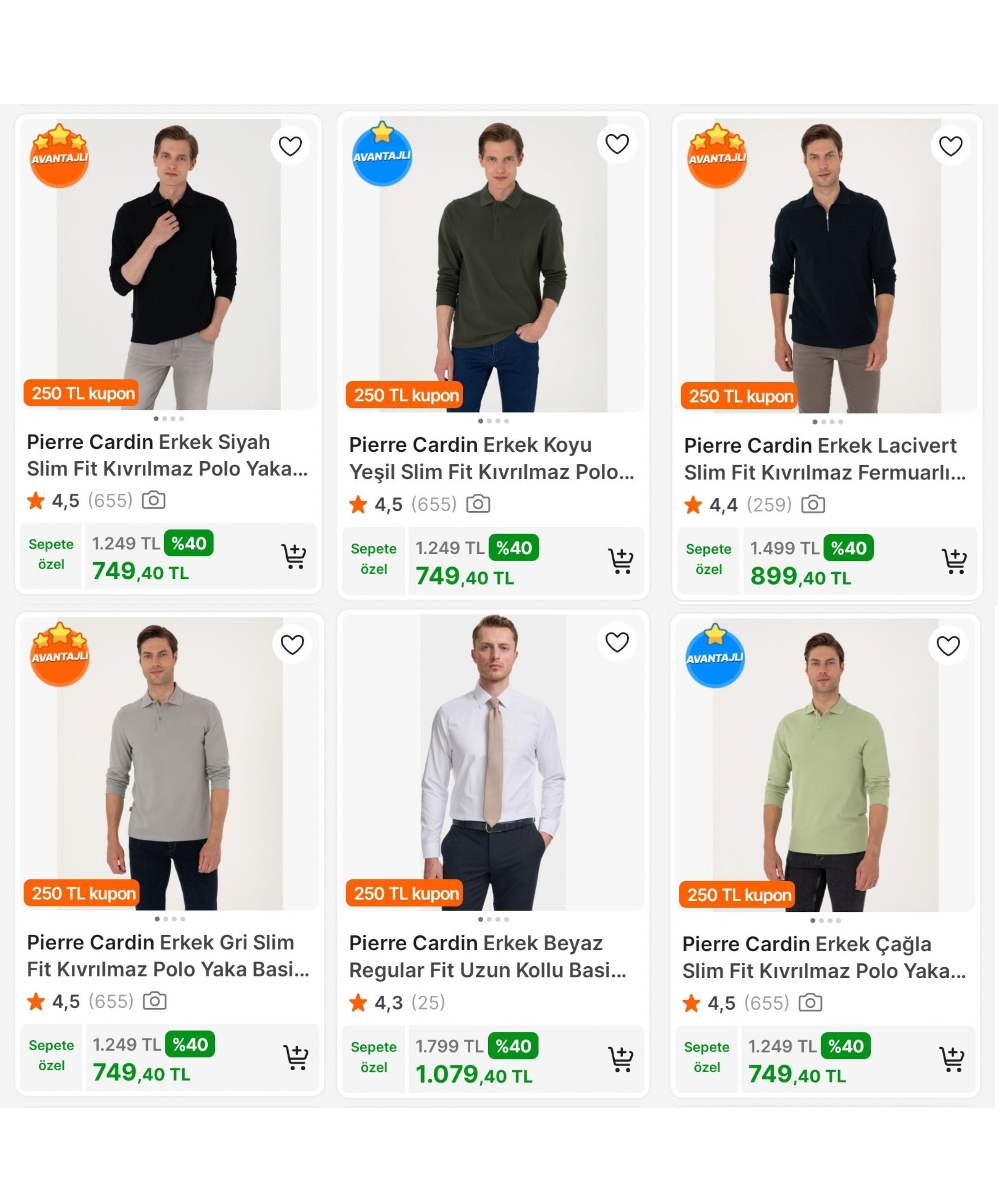 PİERRE CARDİN ÜRÜNLERİNDE %40 İNDİRİME EK 1500TL'YE 250 YA DA 2500TL'YE 500TL İNDİRİM FIRSATI!