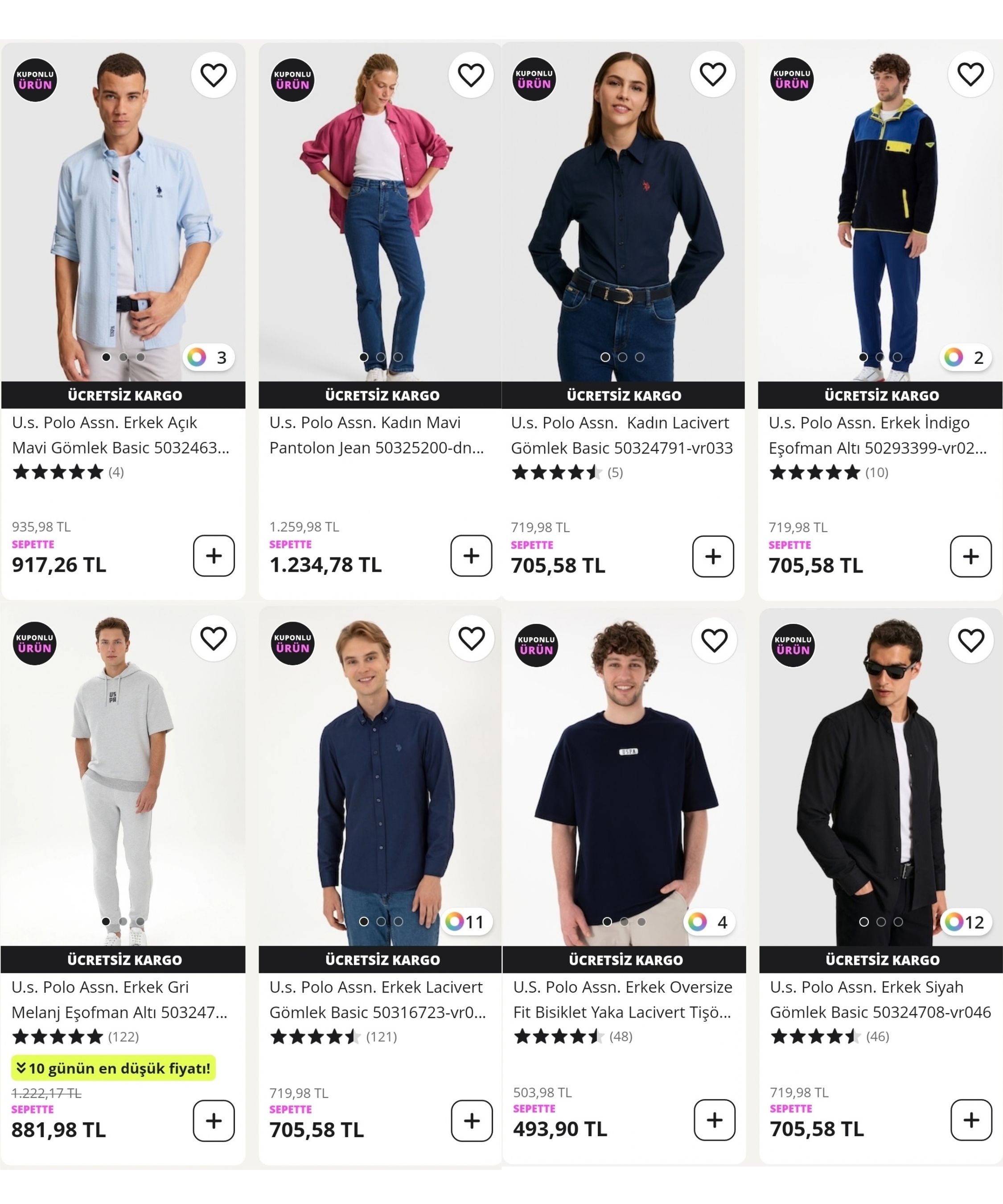 U.S. POLO ASSN. BUGÜNE ÖZEL %60’A VARAN İNDİRİME EK 1.000 TL’YE TAM 400TL KUPON FIRSATI!