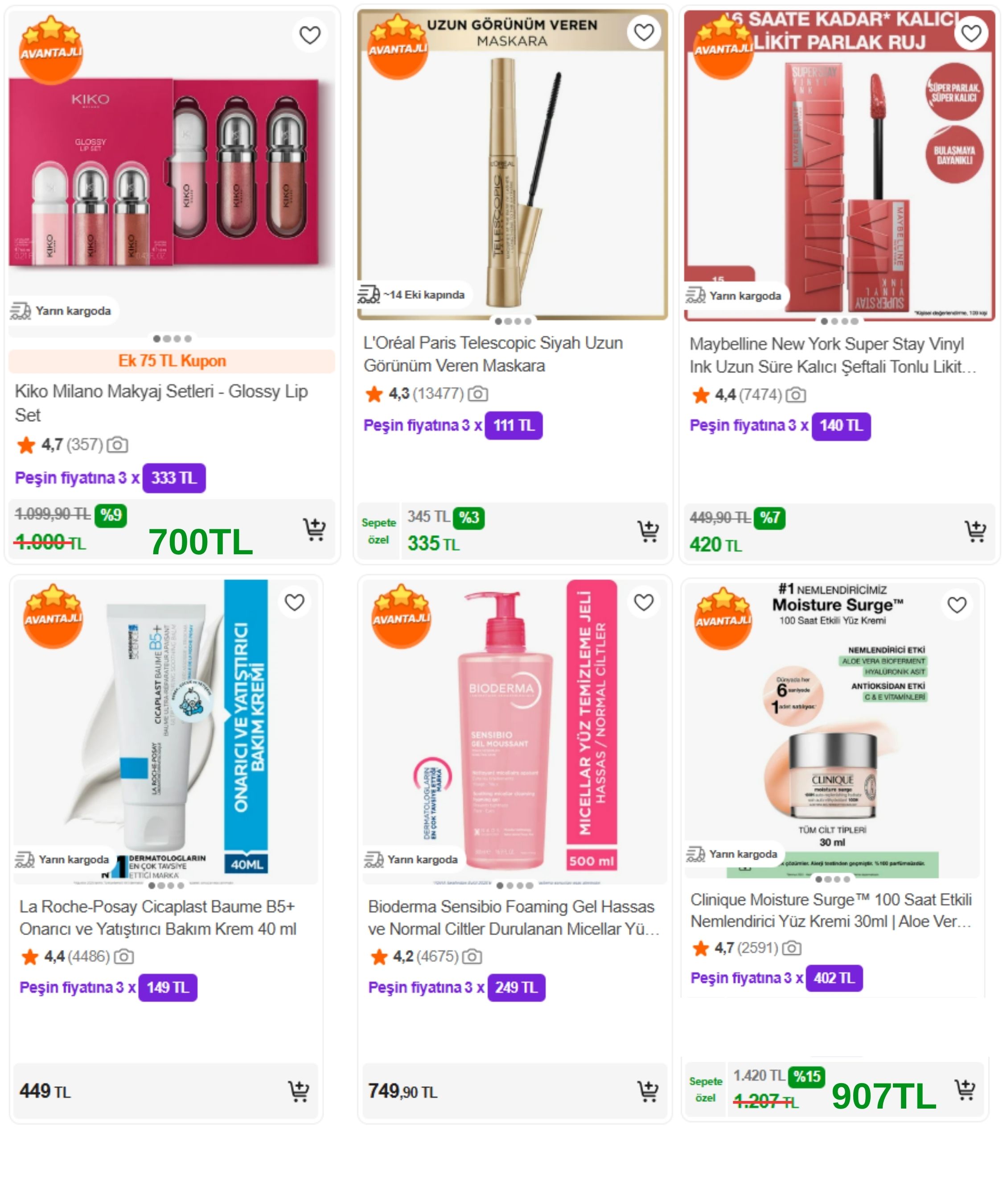 TÜM PARFÜM VE KOZMETİK ÜRÜNLERİNDE İNDİRİMLERE EK "GLOW300" KODUYLA 1000TL'YE 300TL İNDİRİM FIRSATI!  