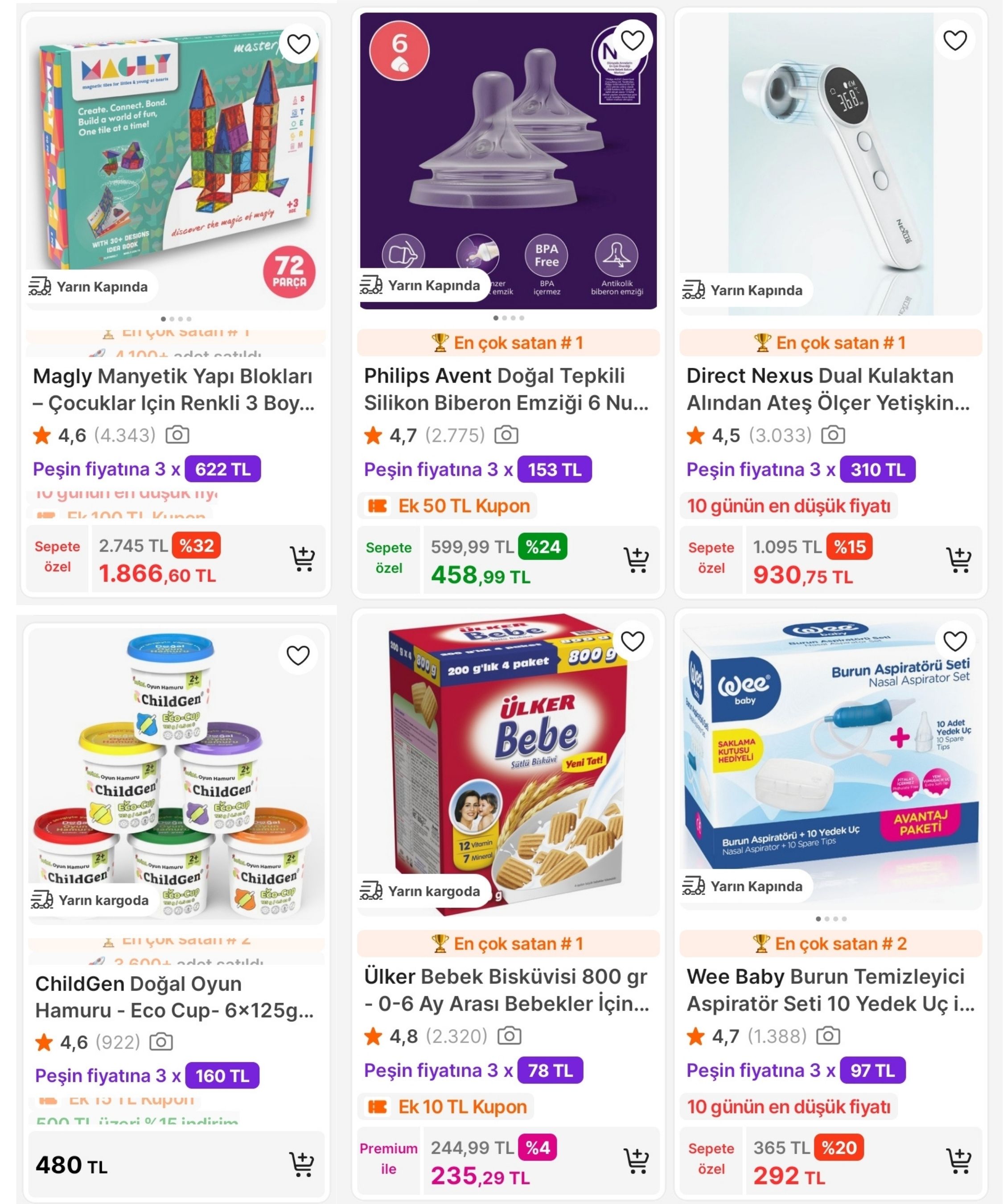ANNE&ÇOCUK VE OYUNCAK ÜRÜNLERİNDE "BEBEĞİM100" KODU İLE 500TL'YE 100TL İNDİRİM FIRSATI! 