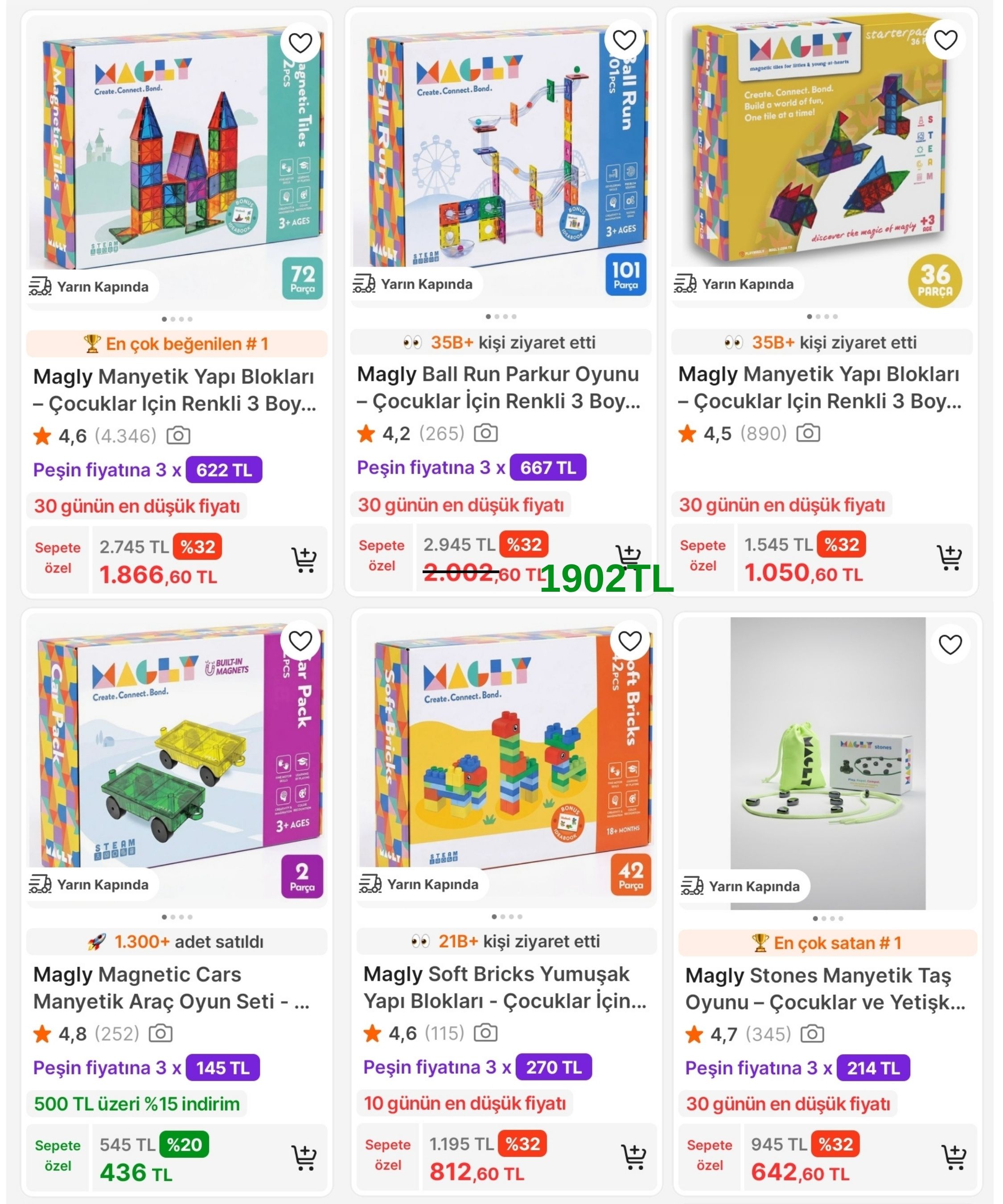 MAGLY MAGNETİC'TE SEPETTE %32 İNDİRİM+ 2000TL'YE 100TL KUPON FIRSATI!